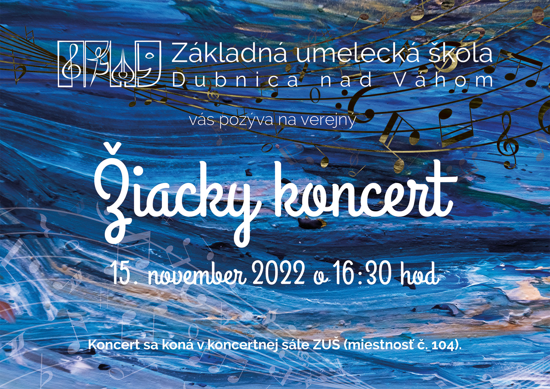 Žiacky koncert ZUŠ Dubnica nad Váhom, november 2022