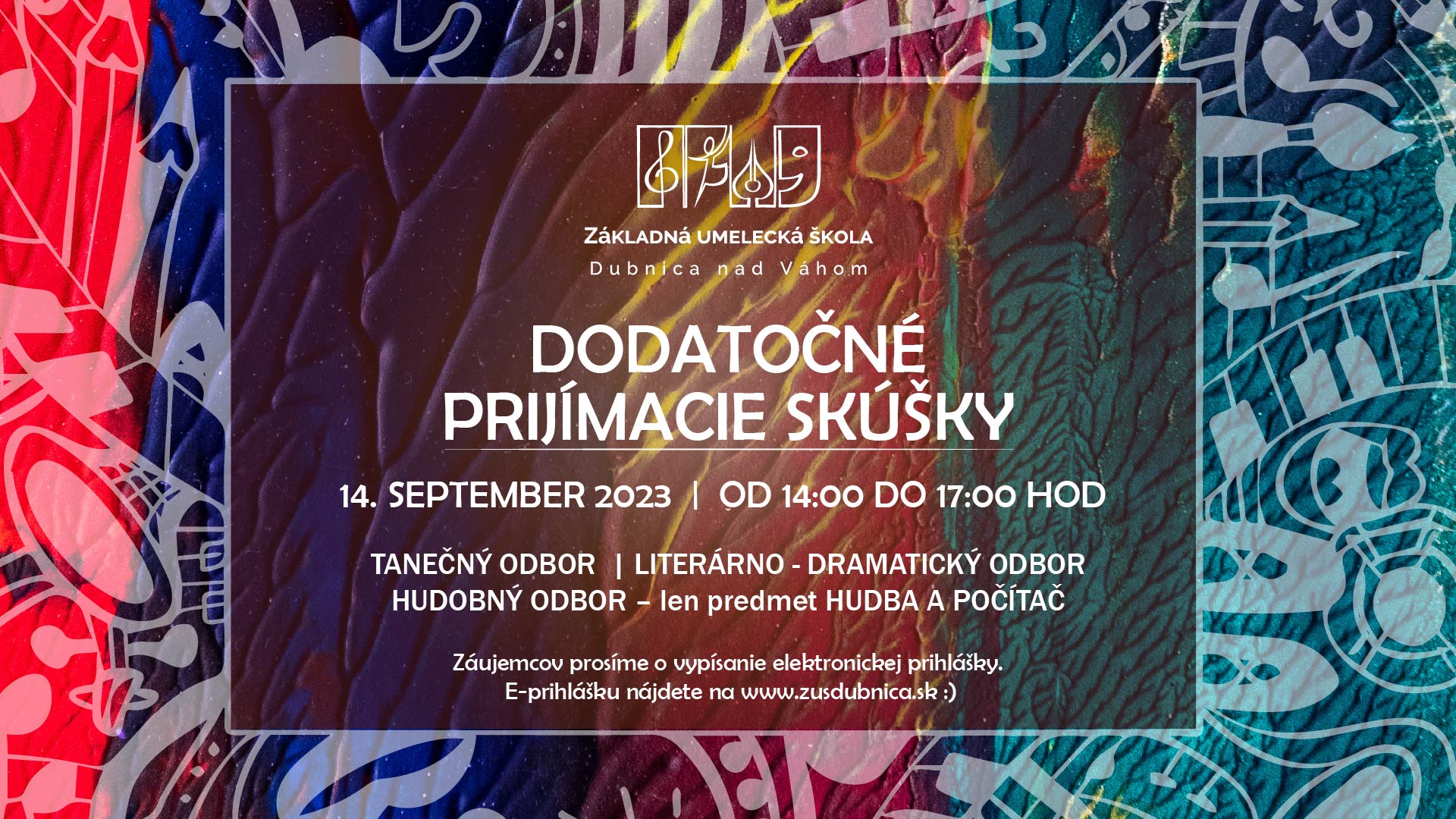 Dodatočné prijímačky na ZUŠ Dubnica nad Váhom