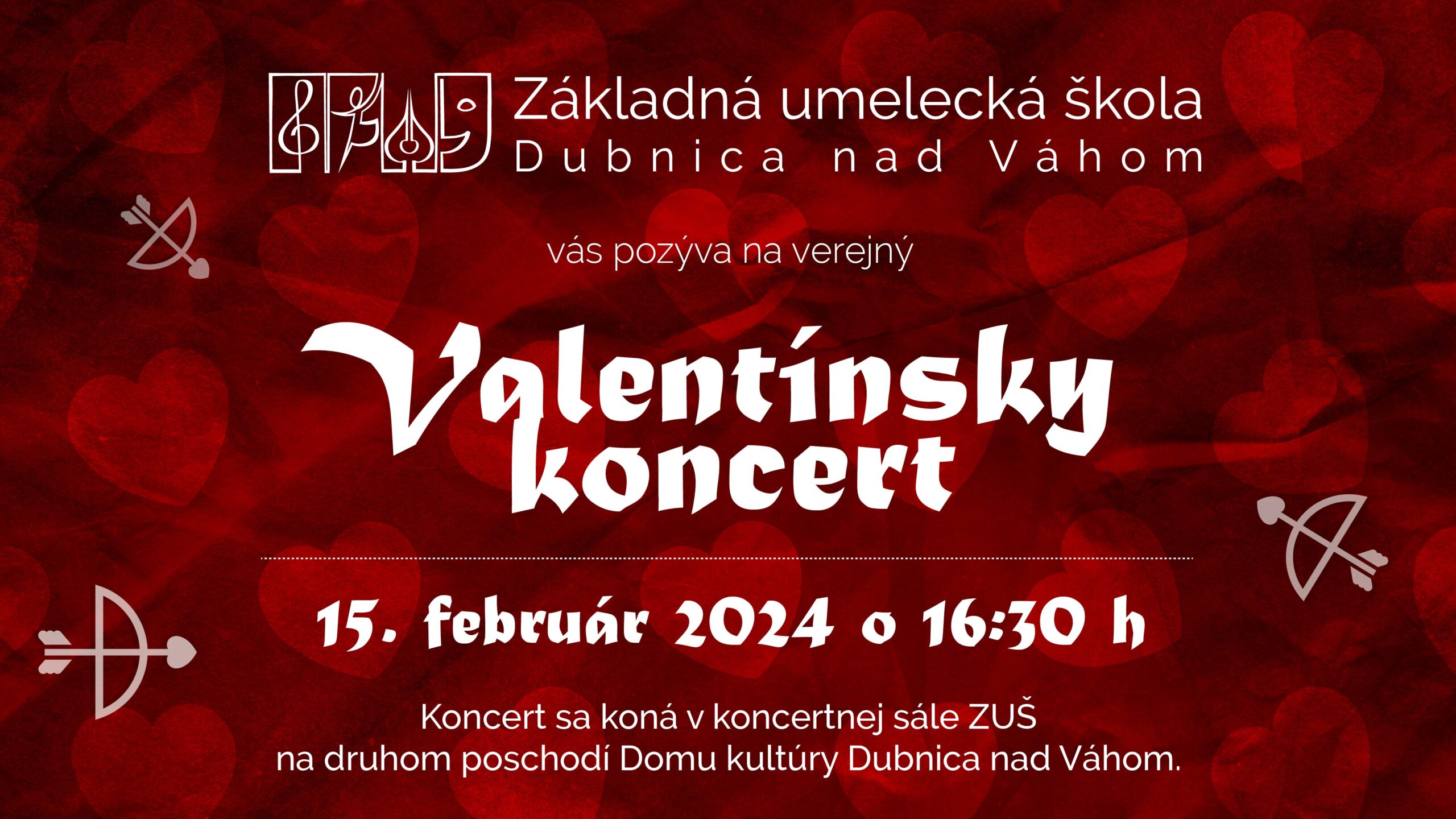ZUŠ Dubnica nad Váhom, valentínsky koncert