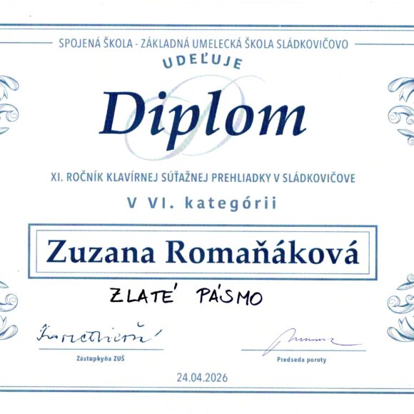 Krásny úspech, 2. miesto našej žiačky