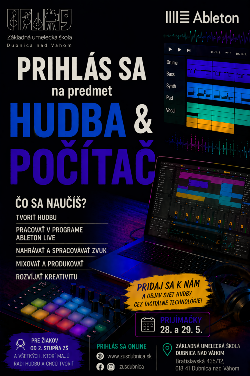 Prijímačky Hudba a počítač