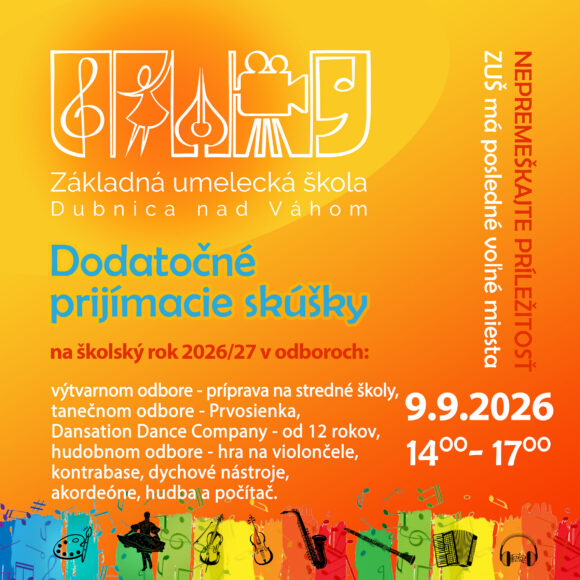 Dodatočné prijímacie skúšky 9. 9. 2026