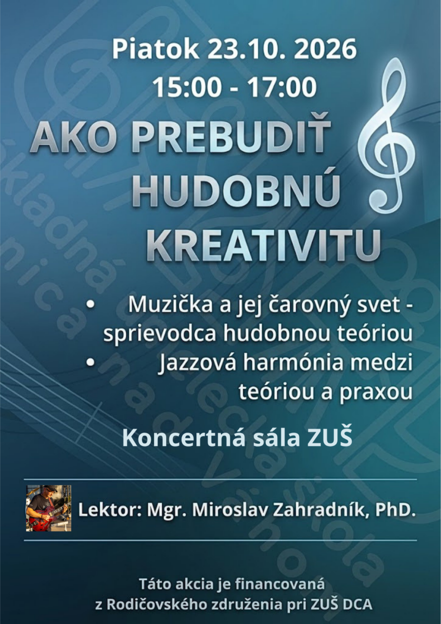 Workshop s lektorom Mgr. Miroslavom Zahradníkom, PhD.